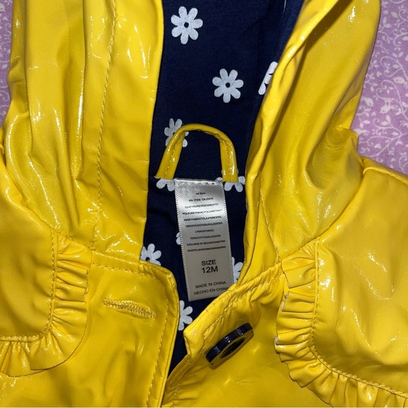 Vibrant Yellow Raincoat with Hood - Picture 5 of 9